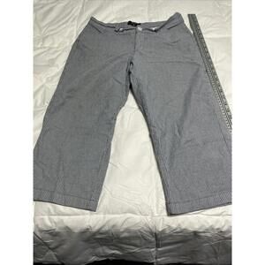 Riders by Lee Blue/gray stripe Stretch Capri Pants Cotton Blend Size 10M
